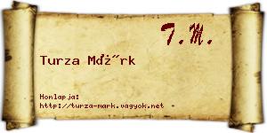 Turza Márk névjegykártya