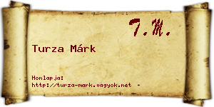 Turza Márk névjegykártya